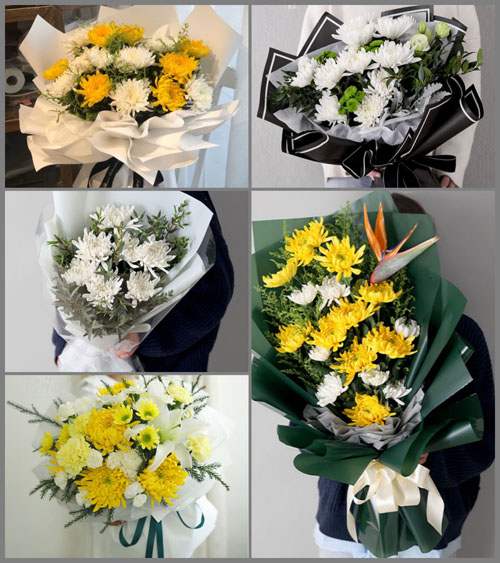 山东菏泽牡丹区高庄镇白事花束代送
